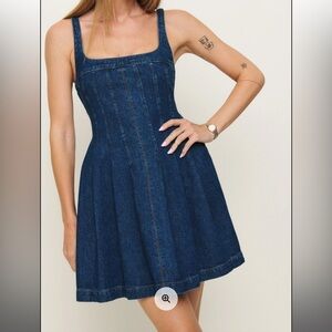 Reformation Blue Denim Mini Dress
